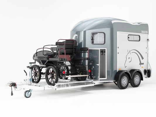Rimorchio Van 2 Cavalli con Pianale Gold Hippomobile